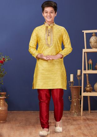 Yellow Kids  Readymade Kurta Pajama