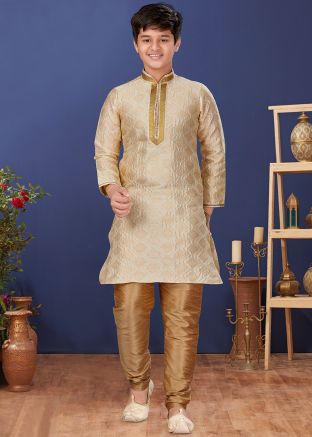 Kids Readymade Kurta Pajama In Cream