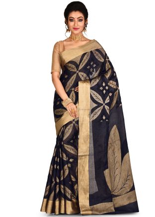 Black Woven Pure Banarasi Silk Saree