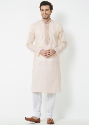 Readymade Kurta Pajama In Cream