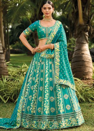 Light Sea Green Embroidered Lehenga Choli