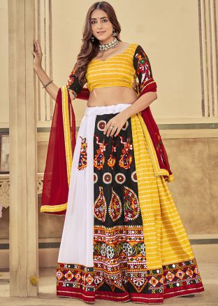 Multicolored Embroidered Navratri Lehenga Choli