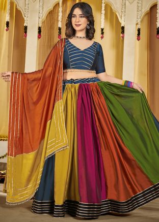 Multicolor Laced Navratri Lehenga Choli