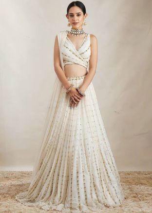 White Embroidered Lehenga Choli