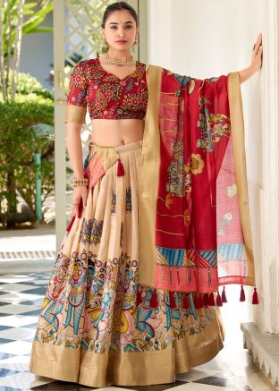 Multicolor Digital Print Lehenga Choli
