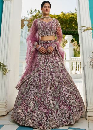 Pink Sequin Embroidered Lehenga Choli