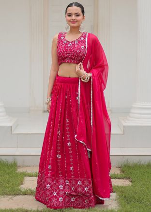 Pink Sequin Embroidered Lehenga Choli 