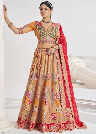 Multicolor Embroidered Lehenga Choli