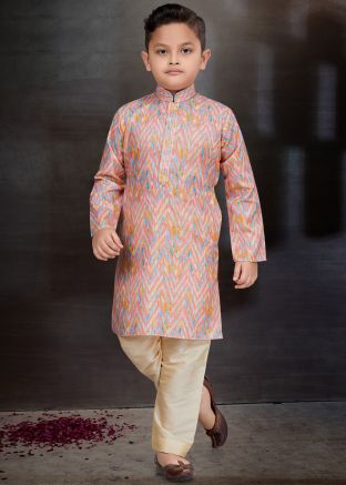 Kids Readymade Multicolor Printed Kurta Pajama