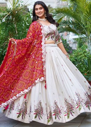 White Embroidered Lehenga Choli