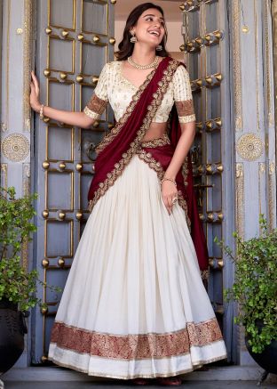 White Embroidered Lehenga Choli