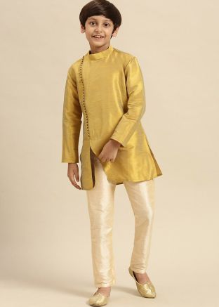 Golden Kids Readymade Plain Kurta Pajama Set
