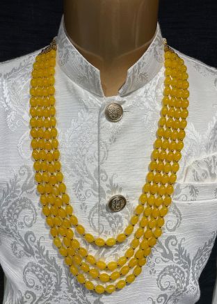 Yellow Alloy Based Multi Layered Kantha Mala