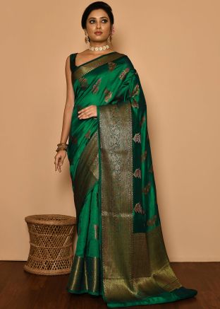 Green Silk Zari Woven Saree