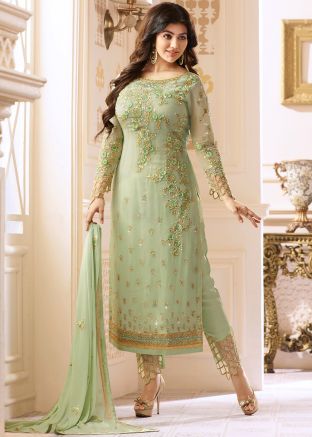 Aisha Takiya Embroidered Pant Suit Set