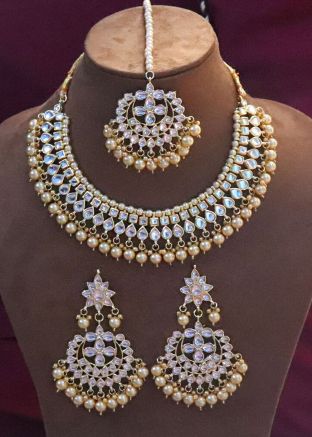 Multicolor Stone & Kundan Studded Necklace Set