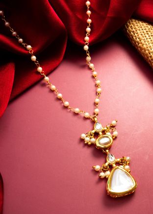 White Stone Studded Necklace 