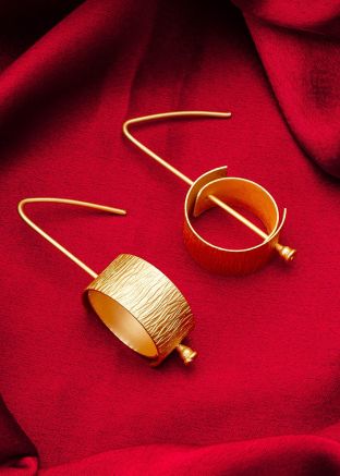 Golden Danglers Style Earrings