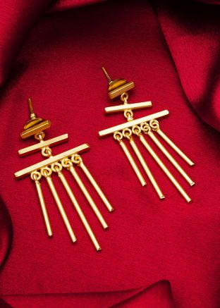 Golden Designer Earrings
