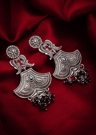 Silver Oxidised Dangler Earring