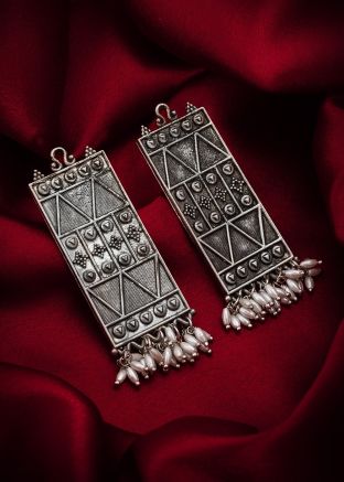 Silver Oxidised Earring