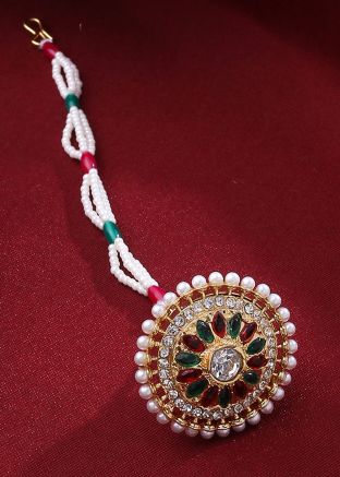 Multicolor Stone Work Mangtikka