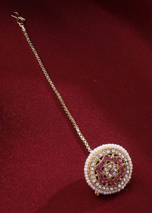 Golden Stone Studded Mangtikka