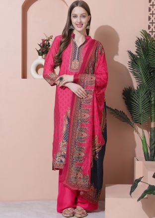 Pink Digital Printed Palazzo Suit Set