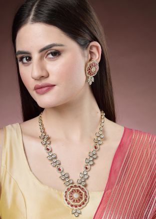 Multicolor Kundan Studded Necklace Set