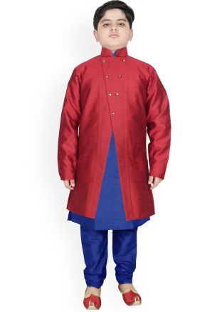 Readymade Blue Kids Kurta Pajama & Jacket
