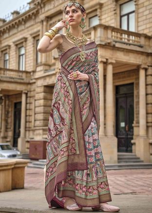 Multicolor Woven Art Silk Saree