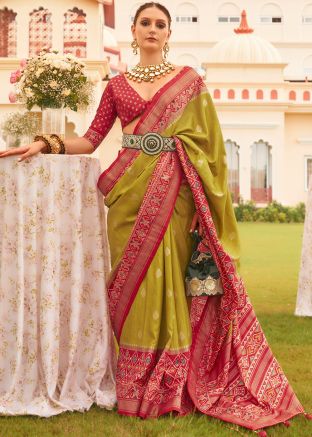 Green Silk Zari Woven Saree