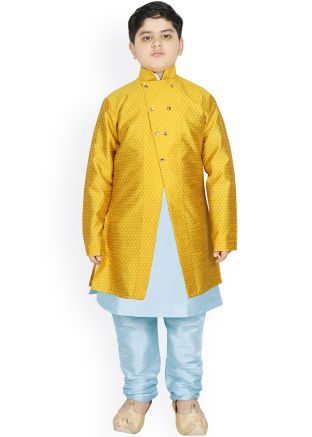 Readymade Kids Blue Kurta Pajama & Jacket