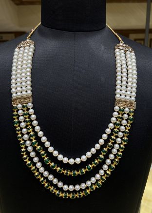 Green Groom Beaded Kantha Mala 