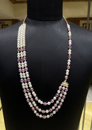 Purple Groom Multi Layered Kantha Mala 