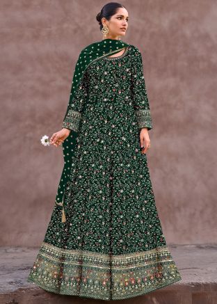 Green Embroidered Anarkali Salwar Suit