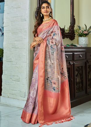 Multicolor Floral Printed Saree