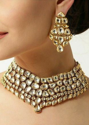Kundan Studded White Necklace Set