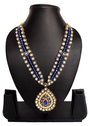 Blue Stone Studded Necklace  