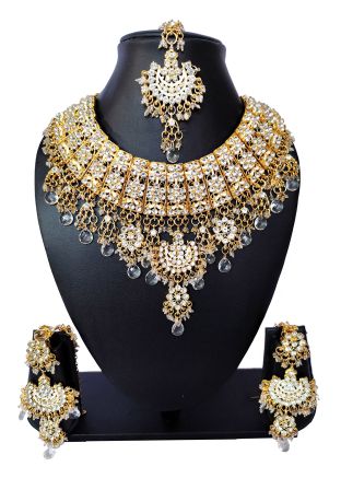 White Pearls Alloy Based Necklace Set