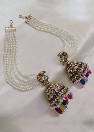 Multicolor Stone Studded Jhumka