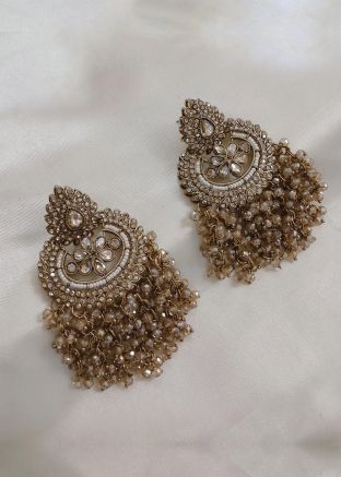 Golden Stone Studded Earrings