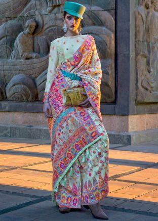 Light Green Woven Saree