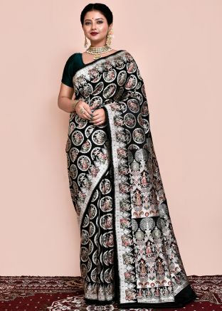 Black Zari Woven Saree & Blosue