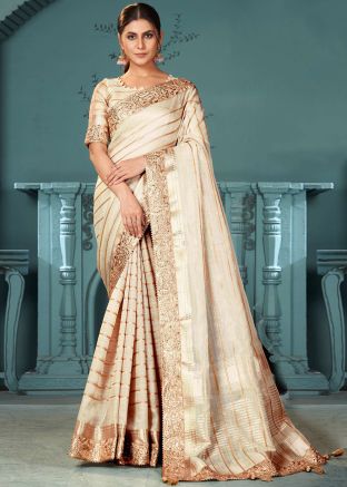 Mauve Pink Zari Woven Saree In Cotton