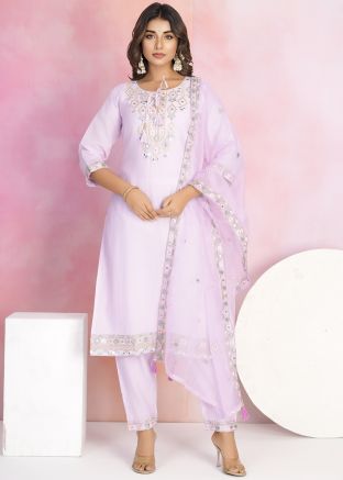 Light Pink Embroidered Salwar Suit Set