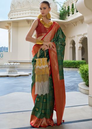 Green Zari Woven Art Silk Saree