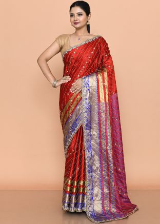 Red Zari Woven Saree Kanjivaram Silk