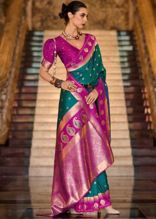 Green Silk Zari Woven Saree