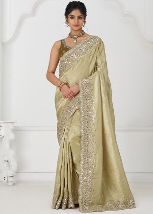 Light Green Woven Art Silk Saree
